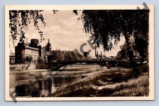 Pohlednice Hradec Králové most přes Labe 1951 (M1776)