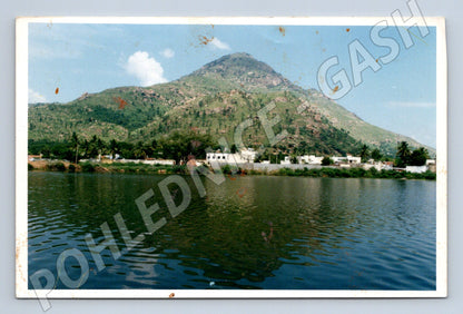 Pohlednice Indie krajina hora Arunachala a jezero (M17778)
