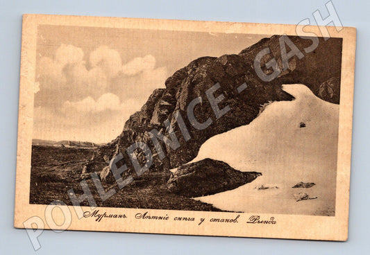 Pohlednice Murmansk letní sníh Rusko cca 1911 (M17790)