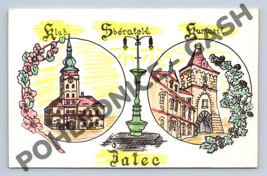 Pohlednice Žatec Klub sběratelů ilustrace TOP stav (M178)