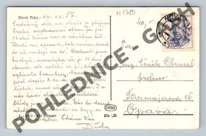 Pohlednice Nová Paka raz 1957 (M1780)