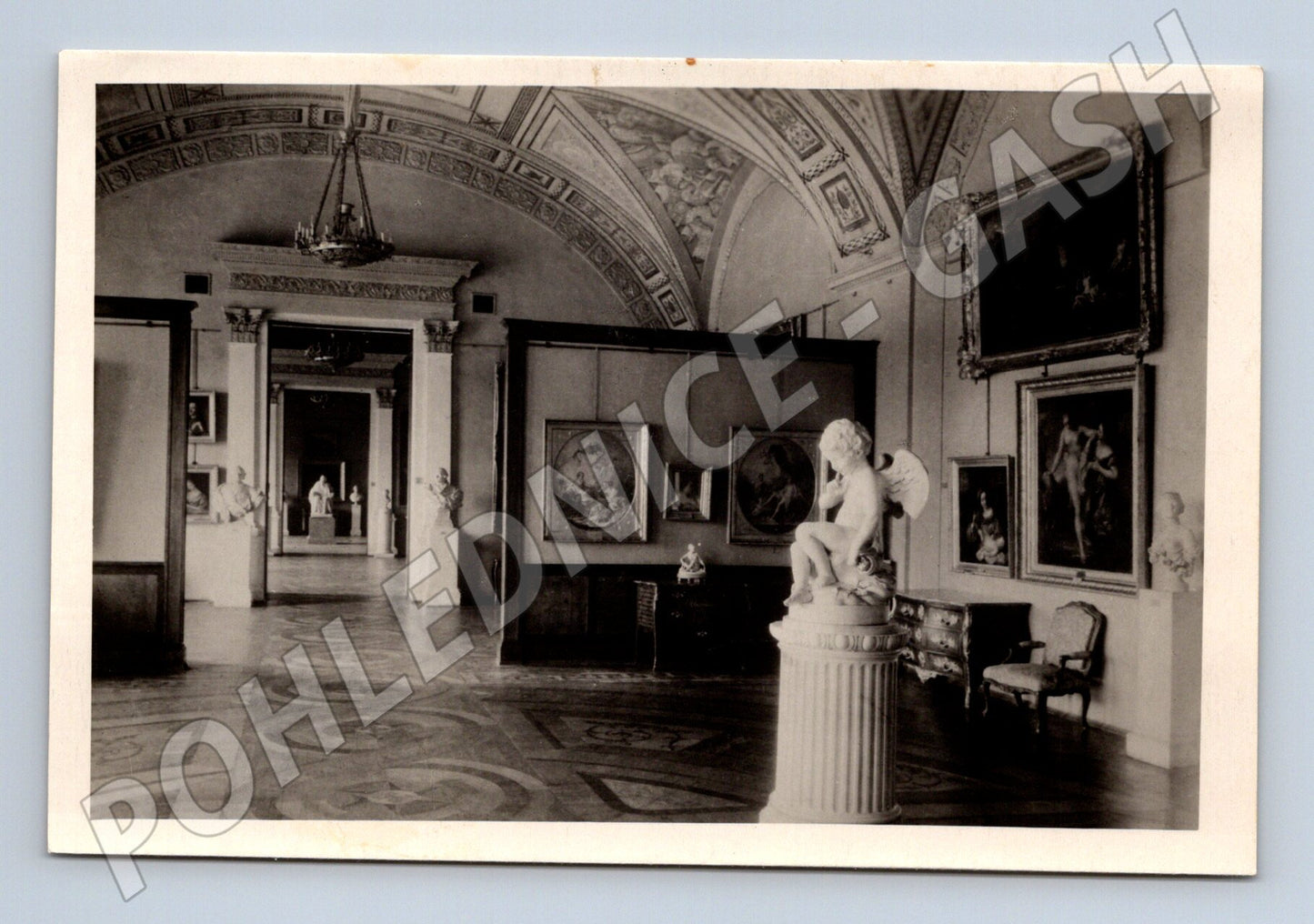 Pohlednice Leningrad Ermitáž sál francouzského umění SSSR 1954(M17805)