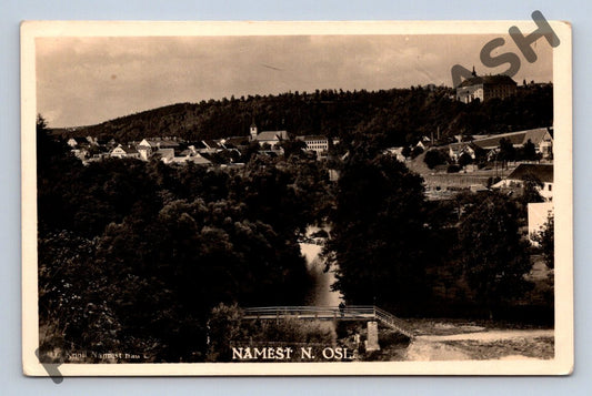 Pohlednice Náměšť nad Oslavou zámek panorama (M1781)