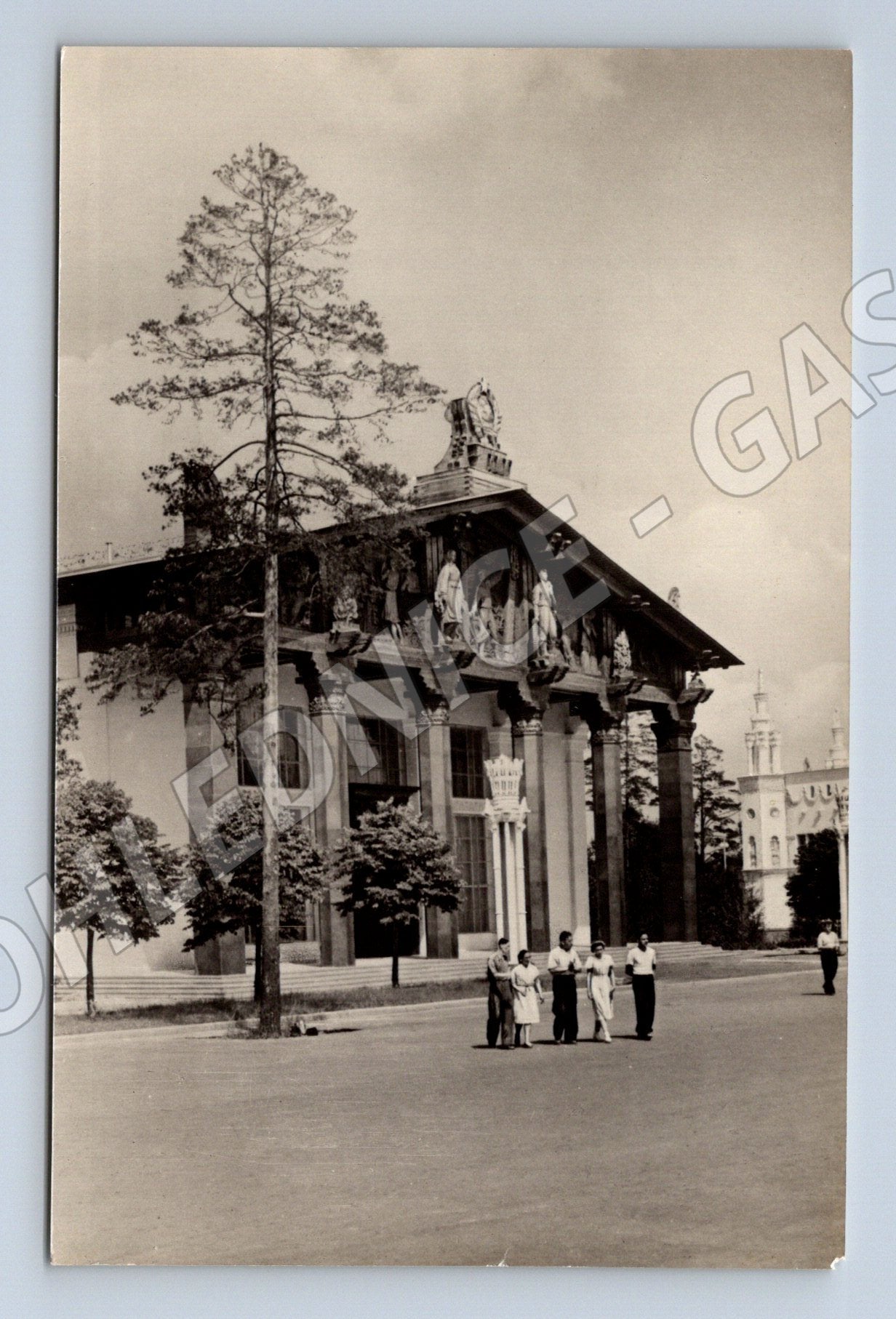 Pohlednice pavilon Karelské-finské SSR VDNCh Moskva SSSR 1955 (M17810)
