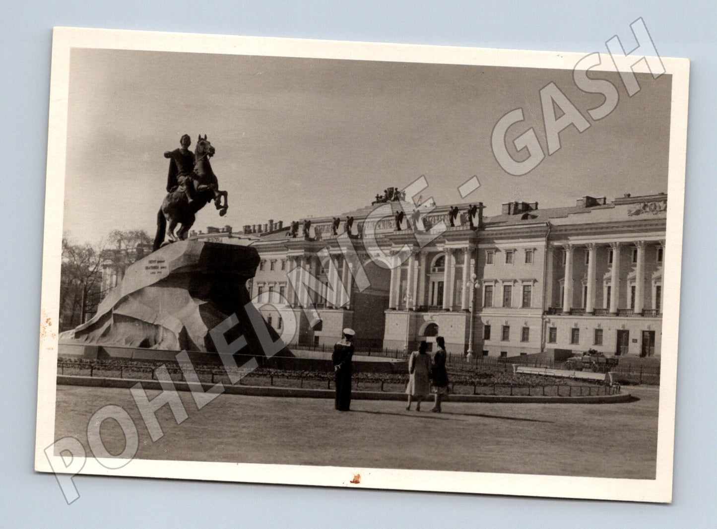 Pohlednice Leningrad pomník Petra Velikého SSSR 1954 (M17812)