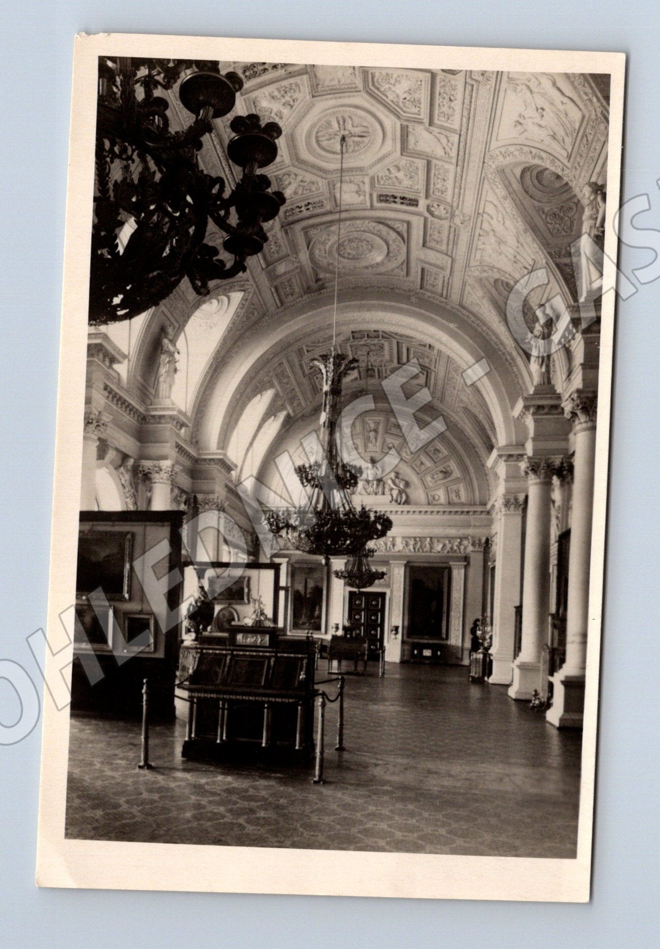 Pohlednice Ermitáž Leningrad Bílý sál 1954 (M17817)