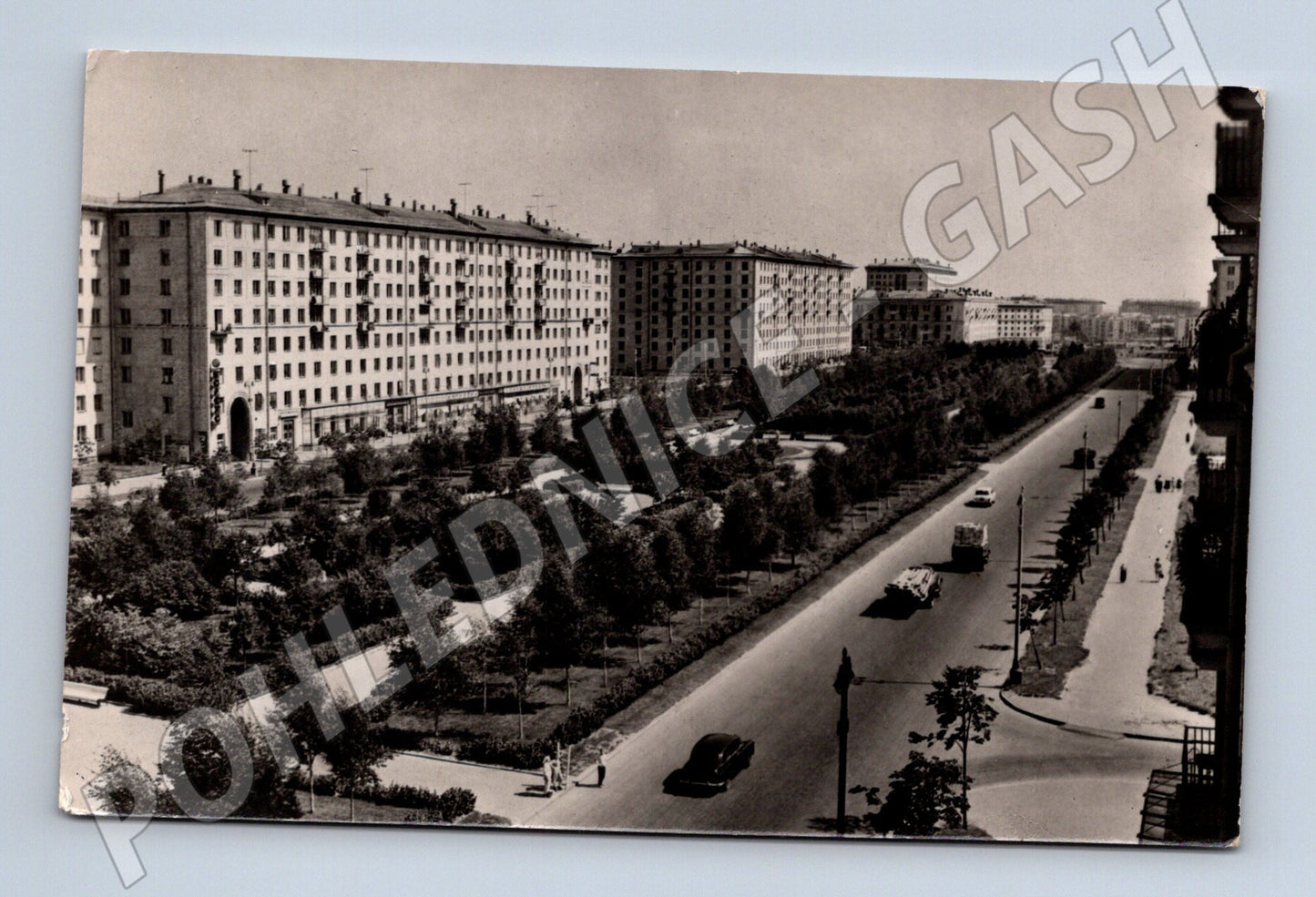 Pohlednice Moskva Univerzitetsky Prospekt SSSR 1963 černobílá (M17832)