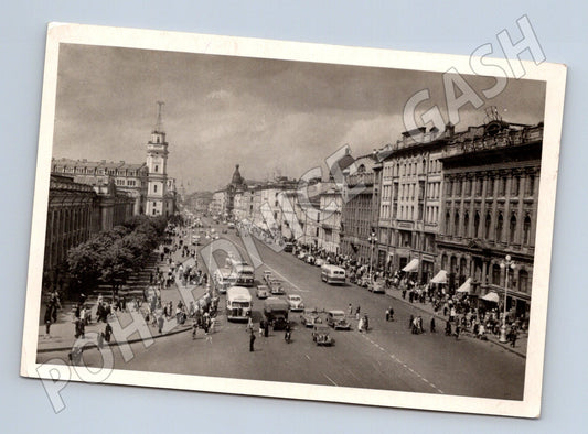 Pohlednice Leningrad Petrohrad 1956 odeslaná známky SSSR (M17839)