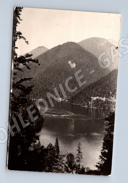 Pohlednice vysokohorské jezero Ritsa SSSR 1964 odeslaná (M17871)