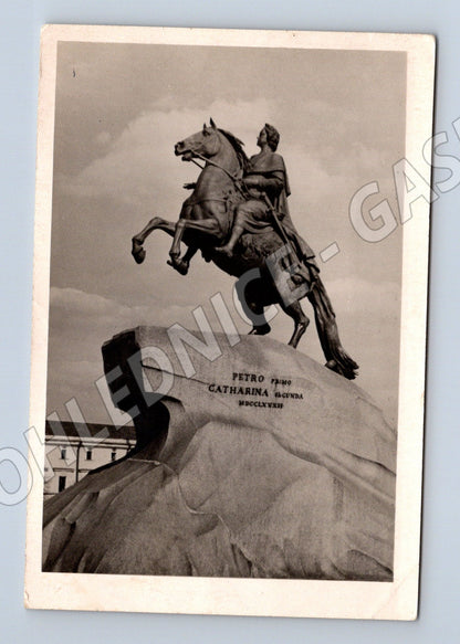 Pohlednice Petrohrad Měděný jezdec SSSR 1961 prošlá poštou (M17882)