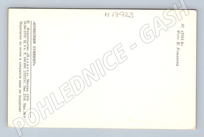 Pohlednice SSSR 1974 ležící socha Bryanský suvenýr (M17923)
