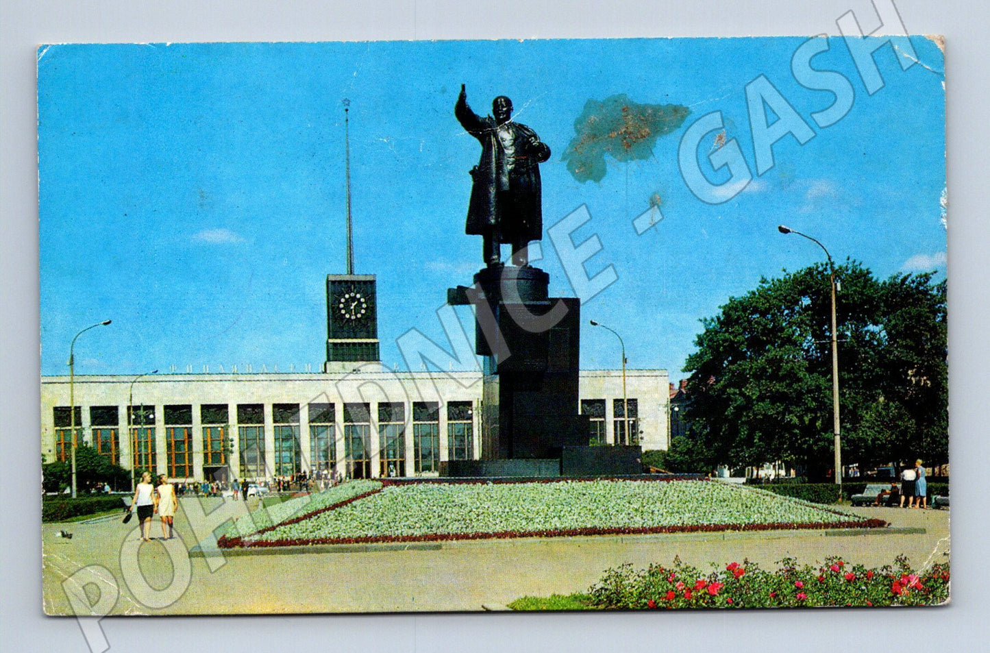 Pohlednice Leningrad památník V. I. Lenina u Finského nádraží (M17935)