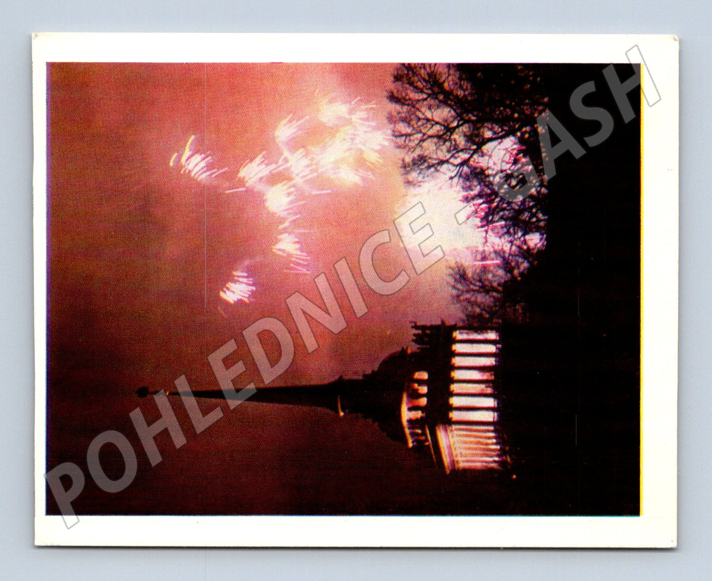 Pohlednice 1944 oslava ukončení blokády Leningradu ohňostroj (M17943)