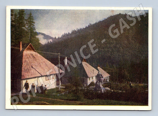 Zakarpatská Ukrajina Ust-Čorna Karpaty 1960 kolorovaná (M17956)