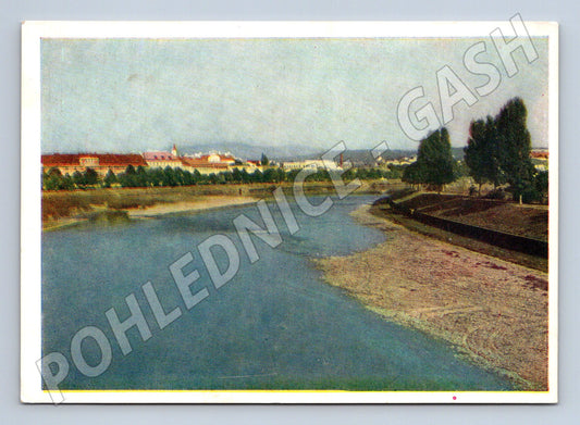 Užhorod řeka Už Ukrajina pohlednice 1958 (M17960)