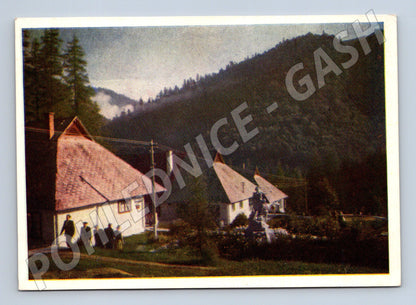 Zakarpatská Ukrajina Ust-Čorná 1959 barevná pohlednice (M17963)