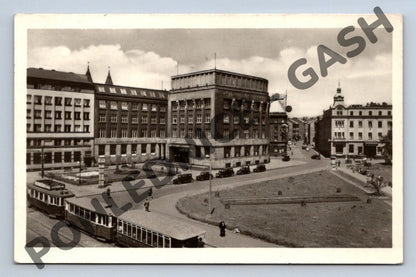 Pohlednice Ostrava náměstí tramvaj 1953 PP (M1797)