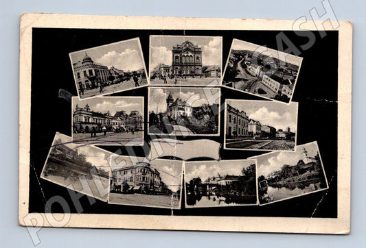 Pohlednice Berehovo 1938 více záběrů Zakarpatí (M17987)