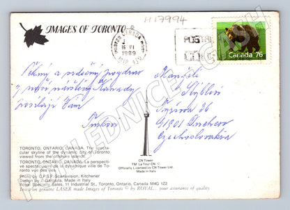 Pohlednice Toronto CN Tower 1989 Kanada (M17994)