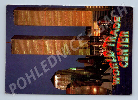 Pohlednice New York World Trade Center noční (M17996)