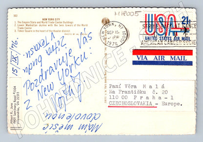 Pohlednice New York City noc 1976 (M18005)