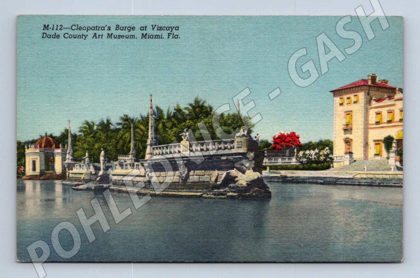 Pohlednice Miami Vizcaya Cleopatra Barge (M18020)