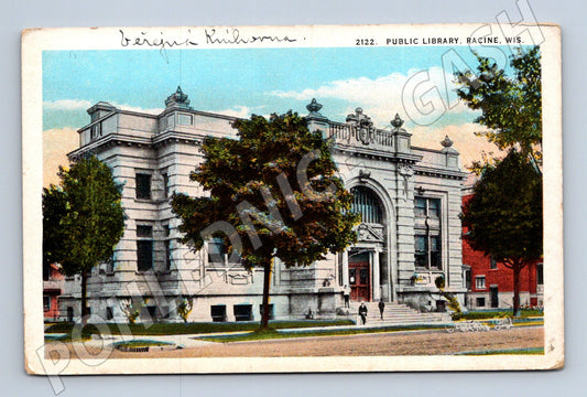 Pohlednice Public Library Racine Wisconsin (M18030)