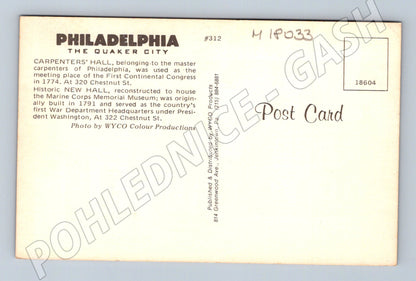 Pohlednice Philadelphia Carpenters Hall USA (M18033)