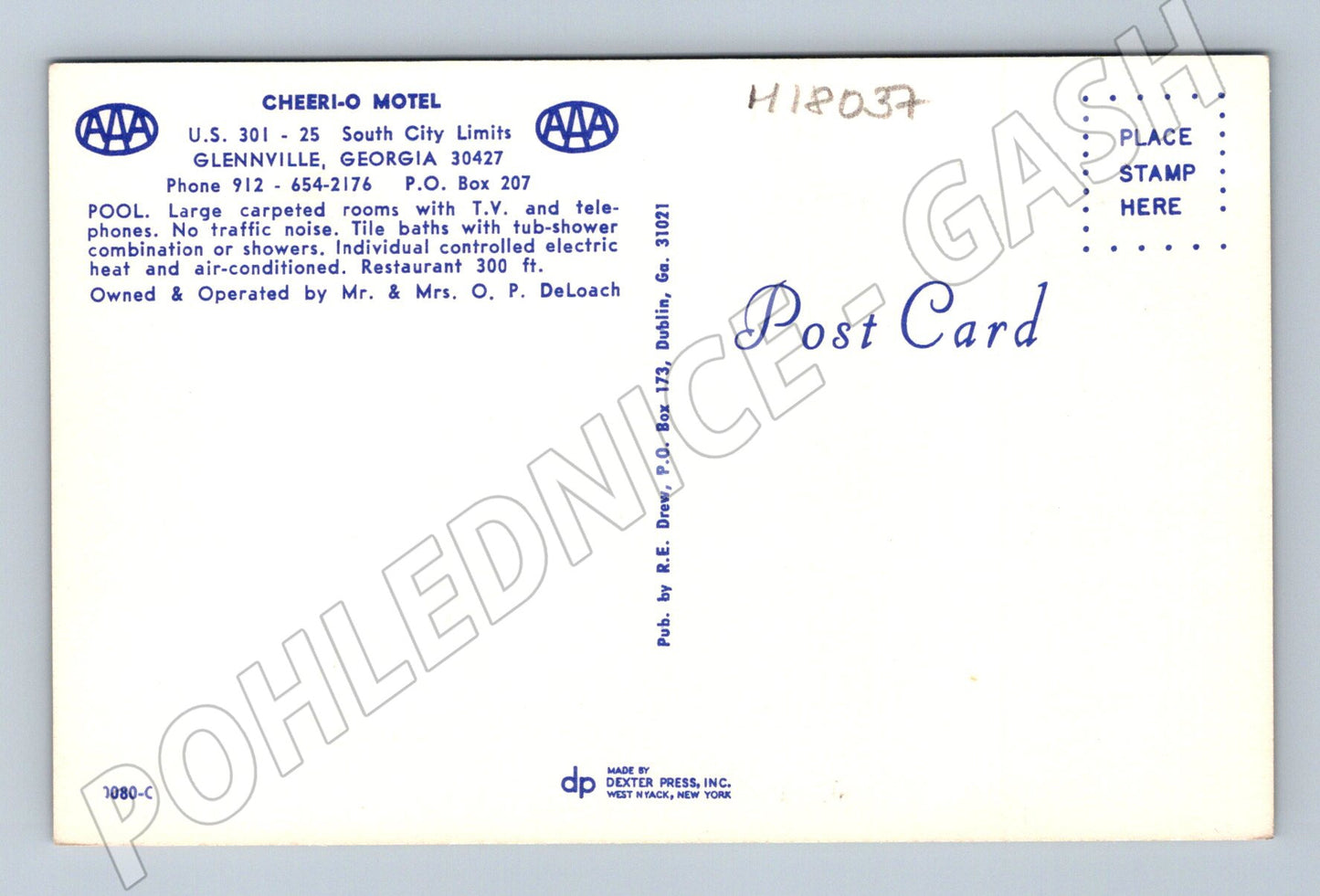 Pohlednice CHEERI O Motel Georgia USA (M18037)