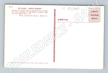 Pohlednice Glenn L Martin Company USA (M18048)