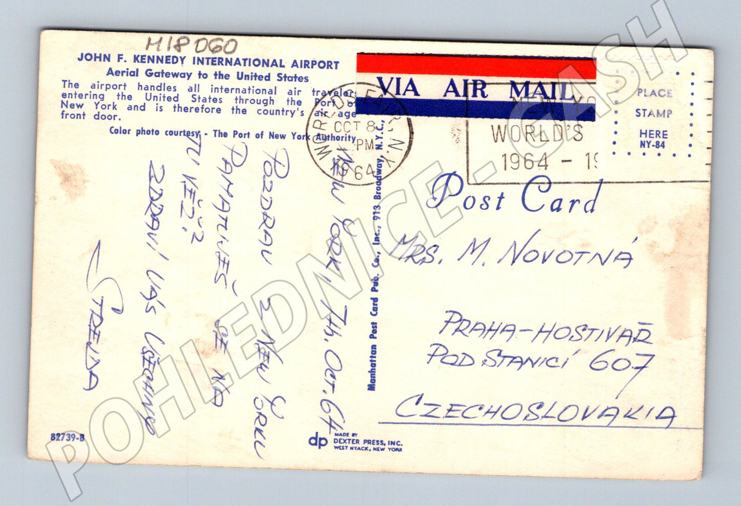 Pohlednice New York letiště JFK 1964 (M18060)