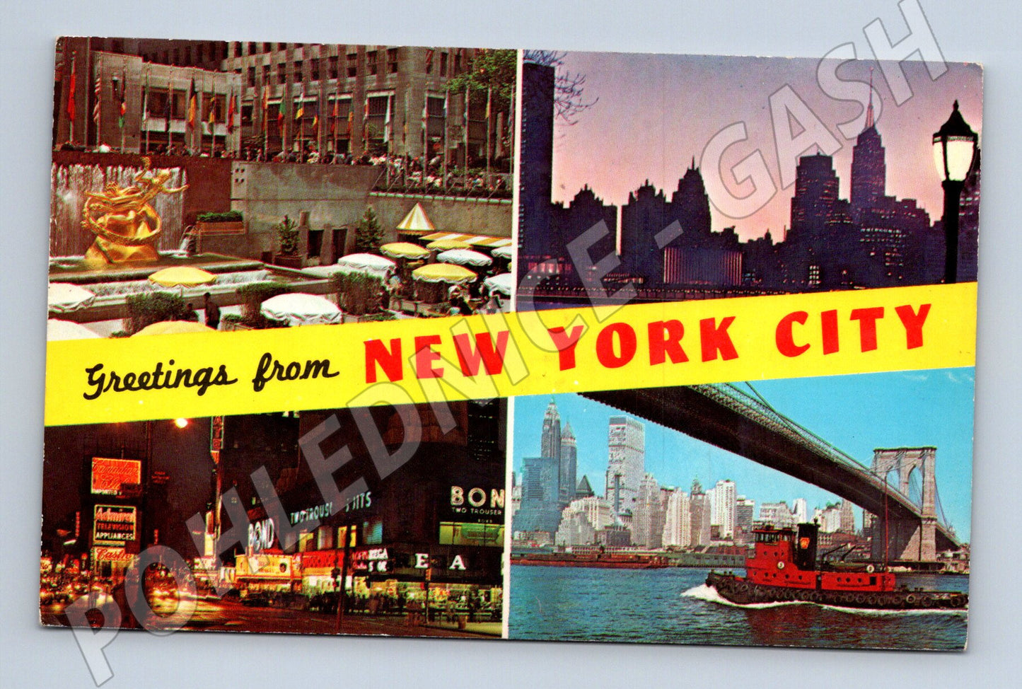 Pohlednice New York Brooklyn Bridge Times Square (M18067)