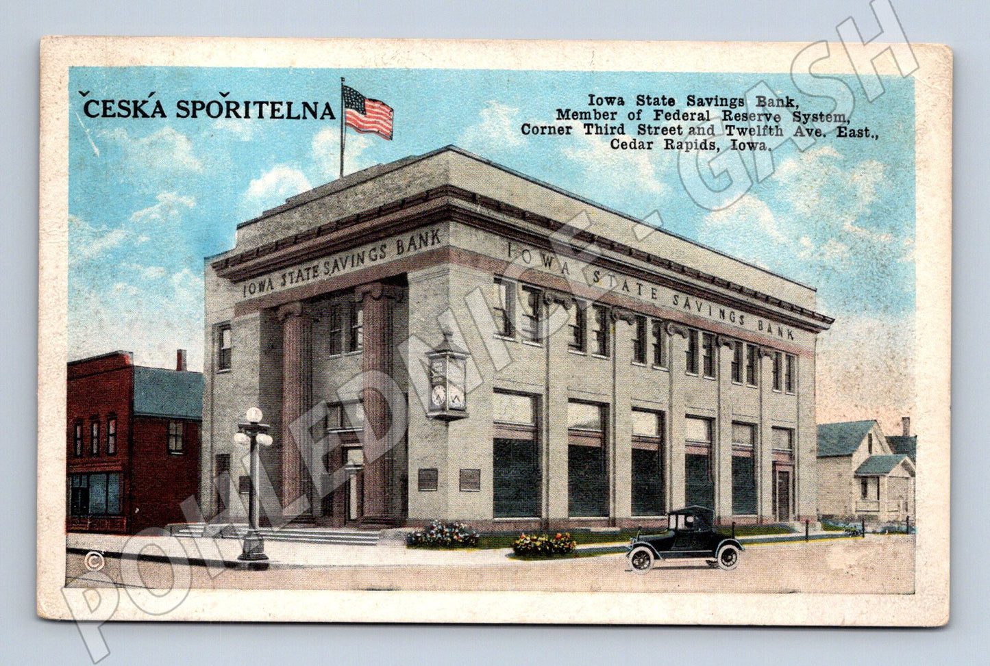 Pohlednice Iowa State Savings Bank Cedar Rapids (M18084)
