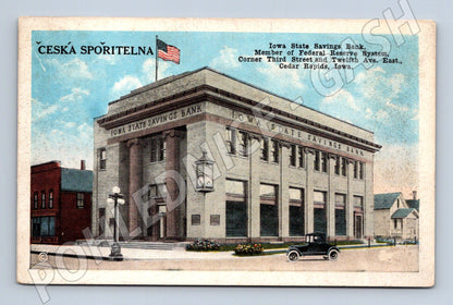 Pohlednice Iowa State Savings Bank Cedar Rapids (M18084)