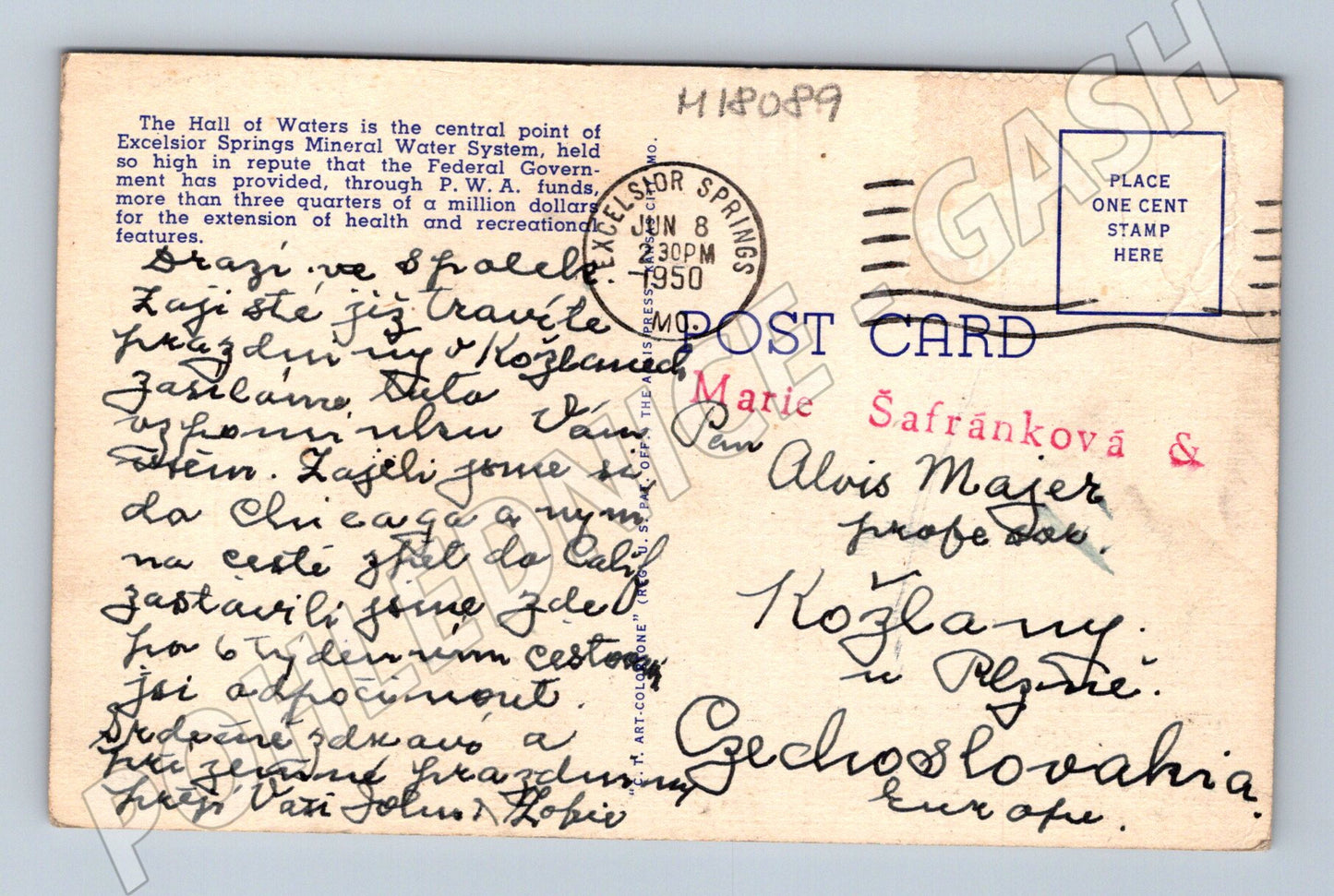 Pohlednice Hall of Waters Missouri (M18089)