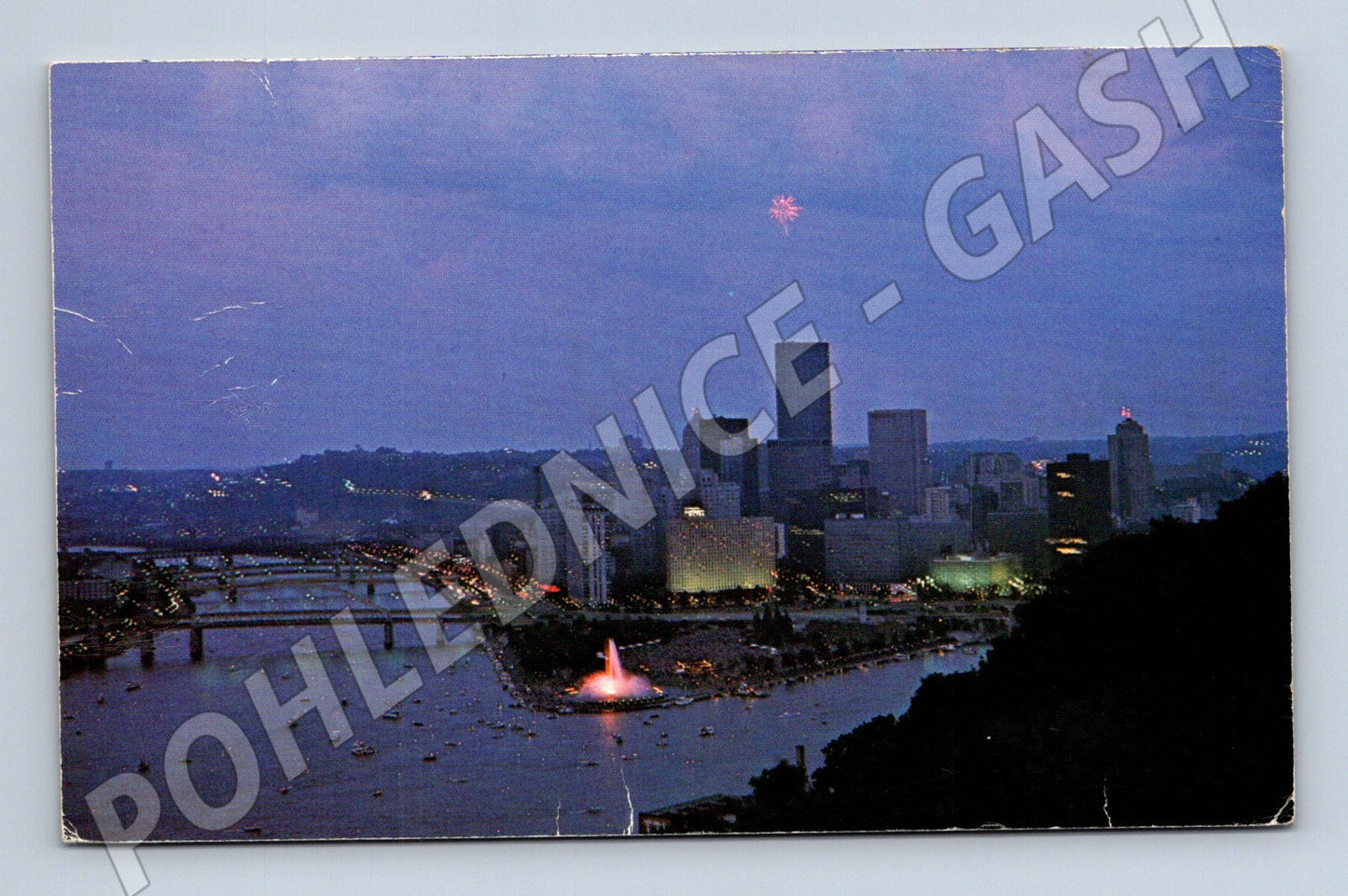 Pohlednice Pittsburgh noc 1982 USA (M18094)