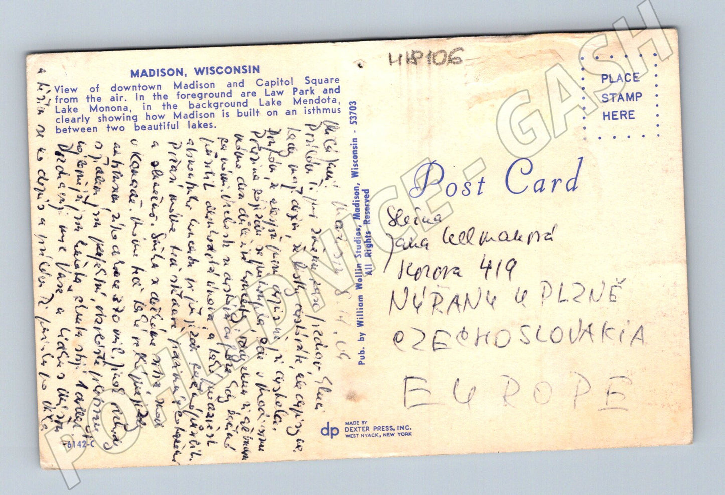 Pohlednice Madison Wisconsin letecký pohled (M18106)