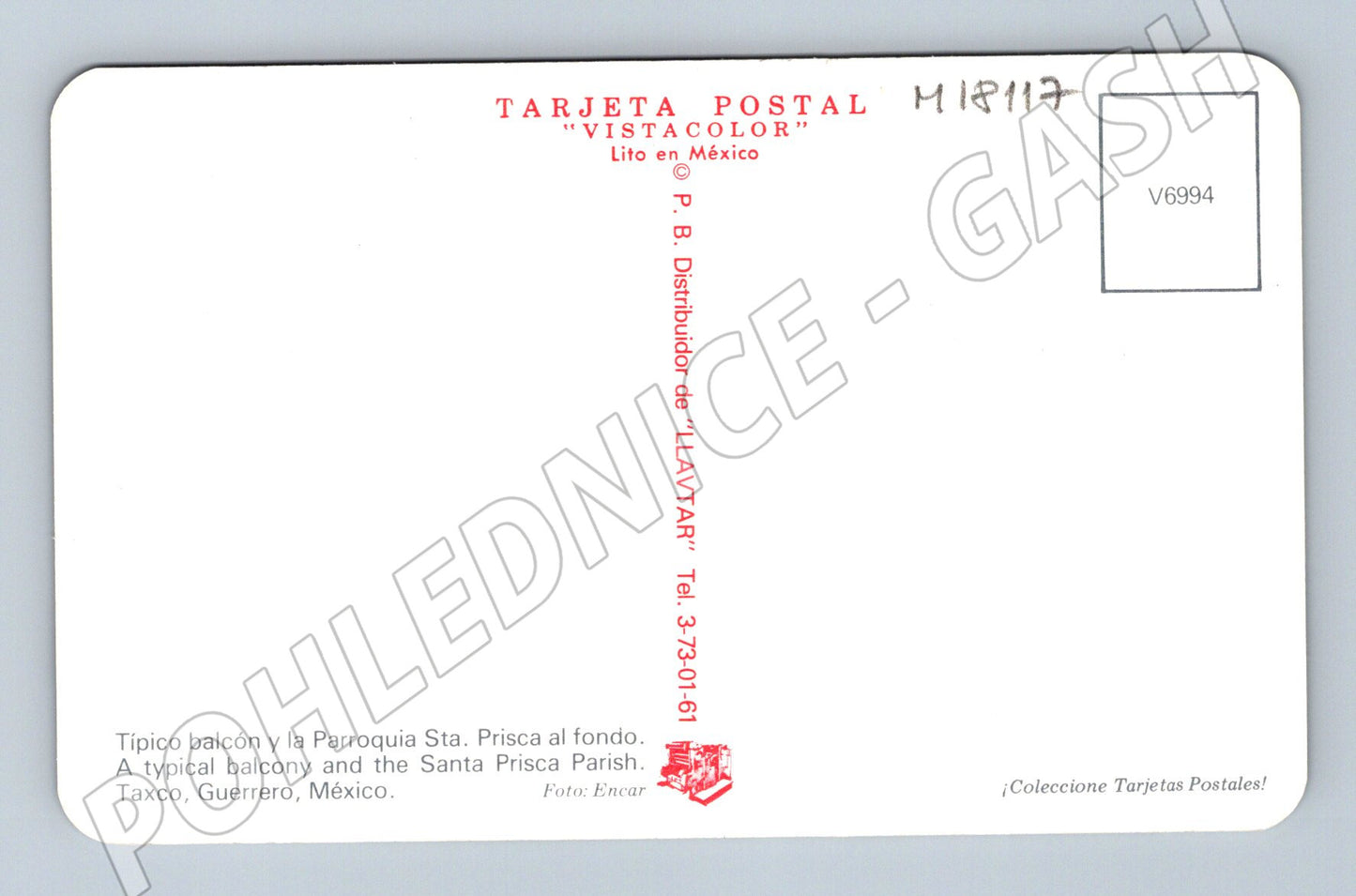 Pohlednice Mexiko Taxco balkón Santa Prisca (M18117)