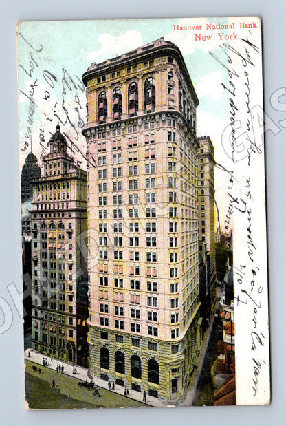 Pohlednice Hanover National Bank New York 1907 (M18118)