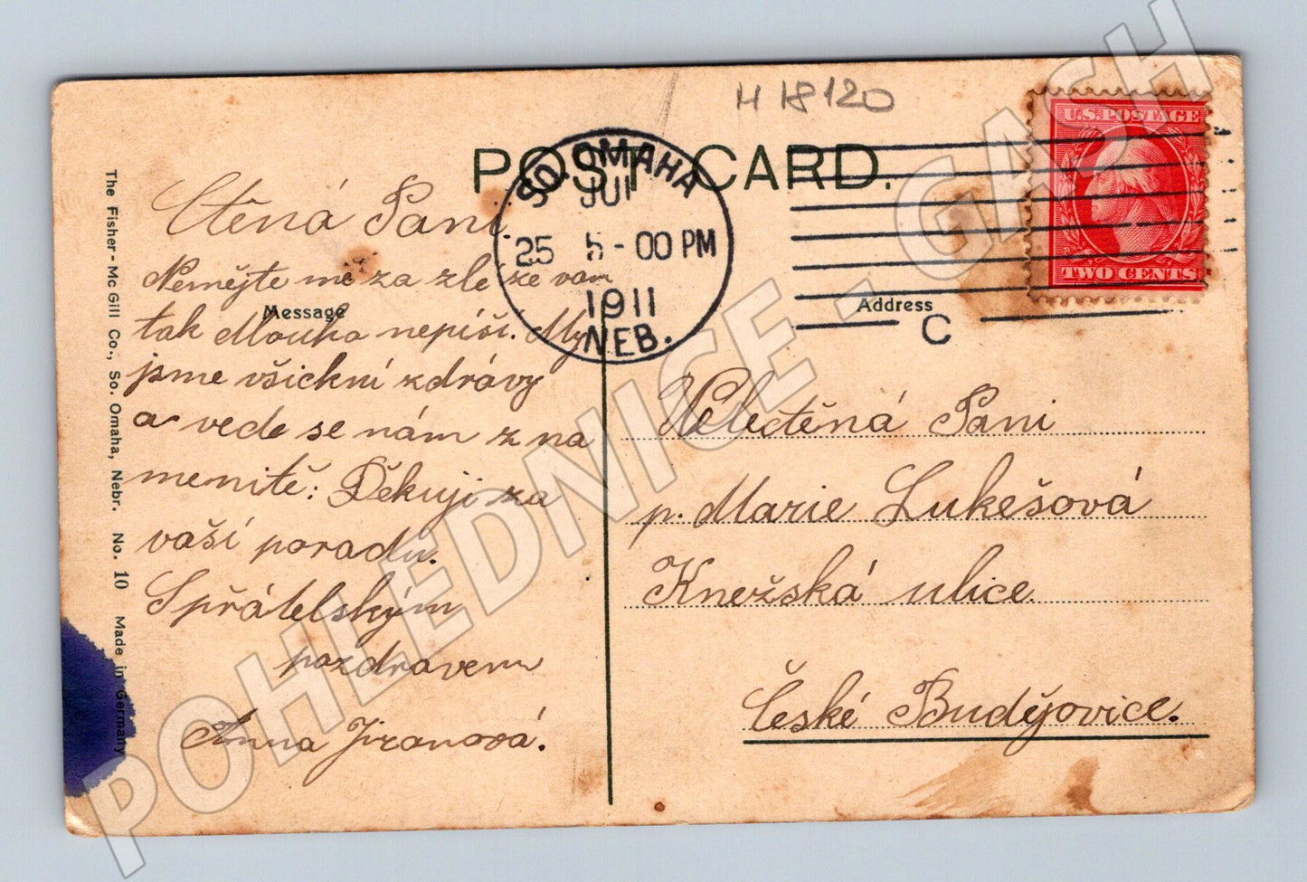 Pohlednice Union Stock Yards Omaha 1911 (M18120)