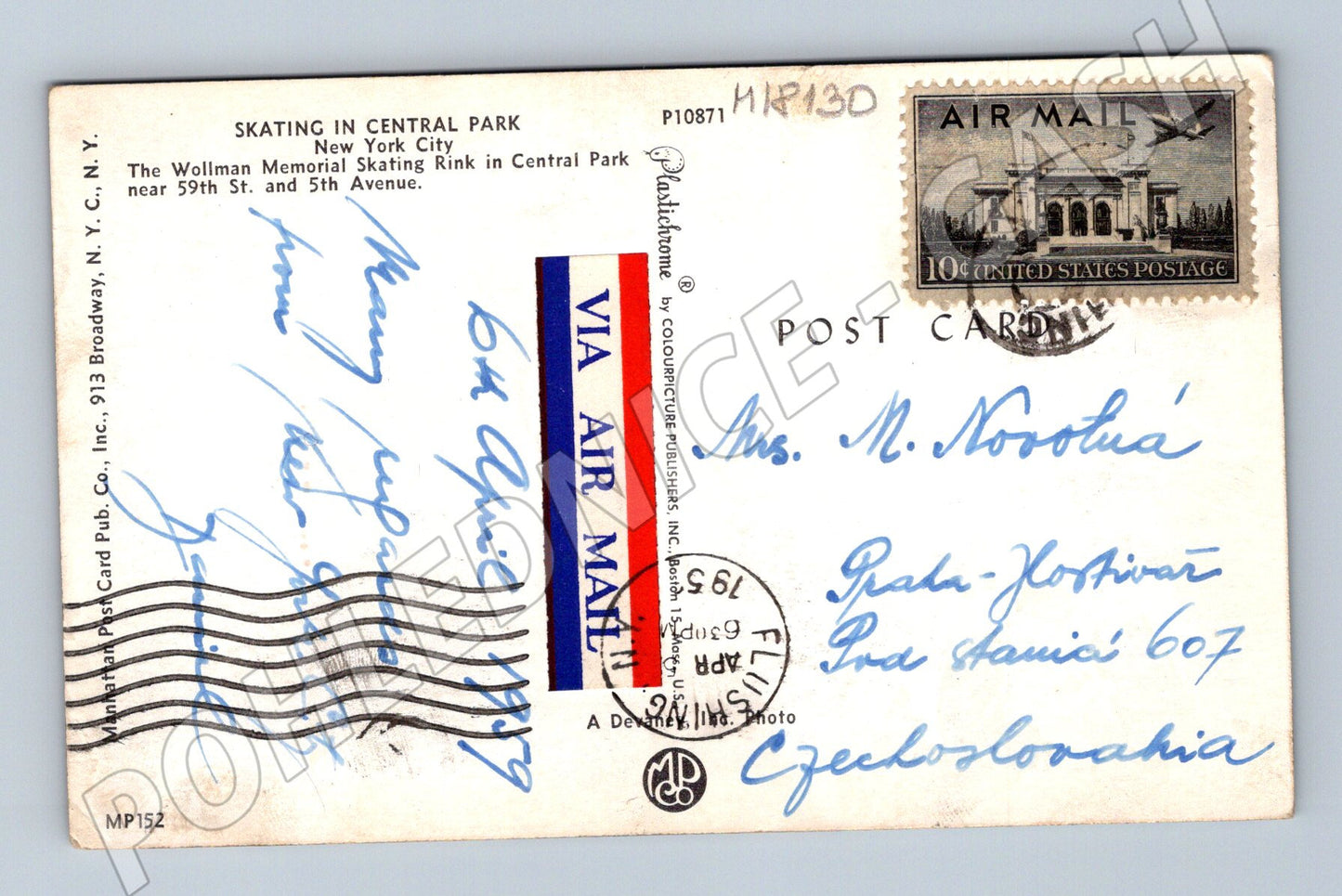 Pohlednice New York Central Park 1957 (M18130)