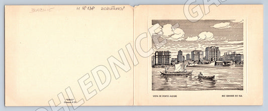 Pohlednice Porto Alegre Brazílie kresba (M18138)