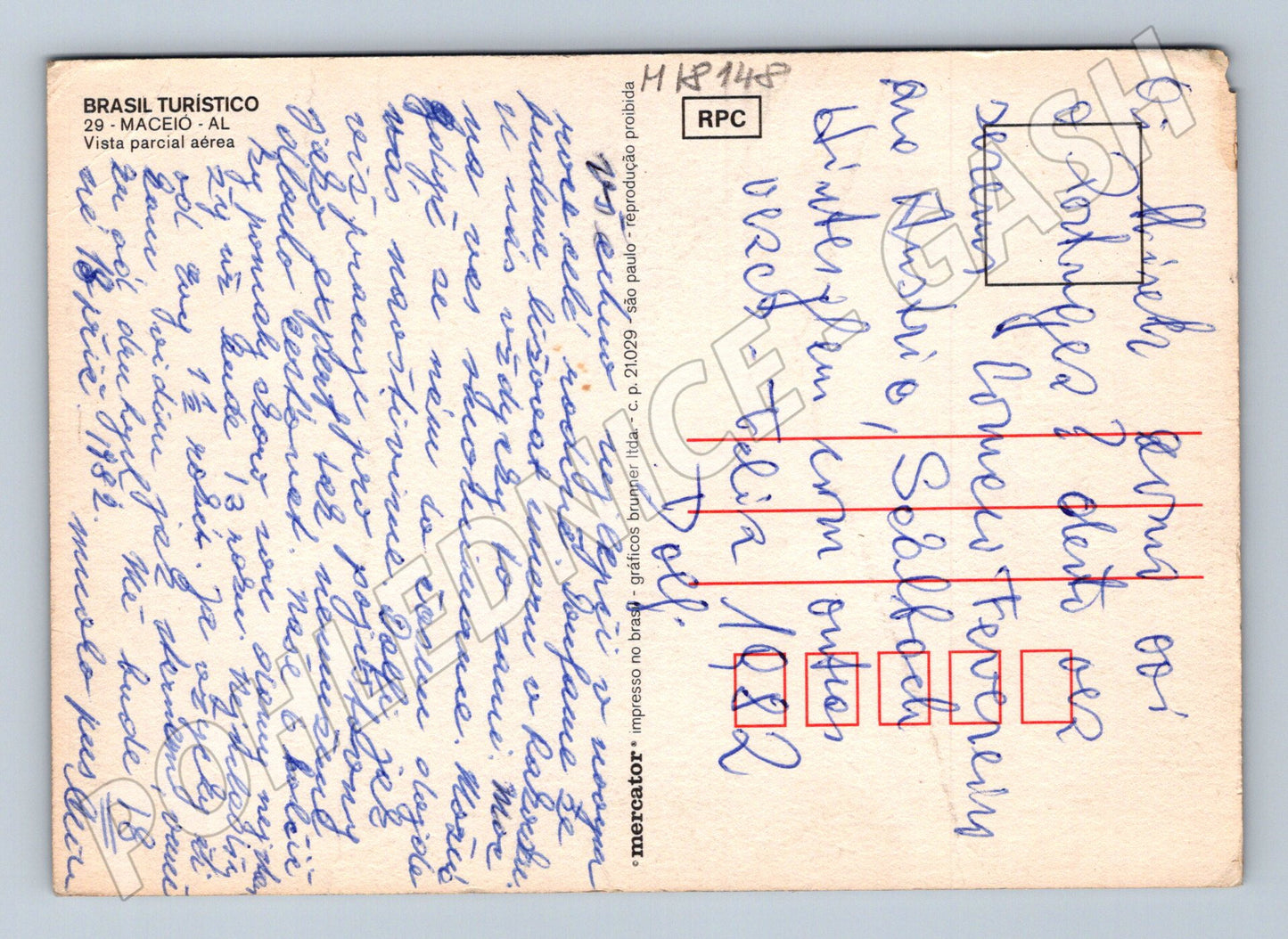 Pohlednice Maceió Brazílie 1978 (M18148)