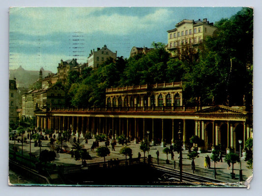 Pohlednice Karlovy Vary kolonáda 1959 česko sovětské (M1815)