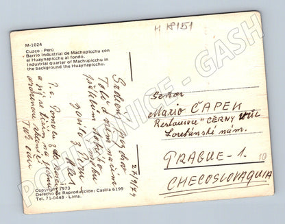 Pohlednice Peru Machu Picchu 1973 (M18151)
