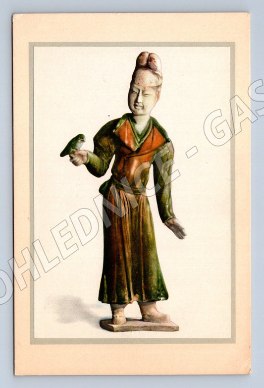 Pohlednice Čína keramická soška Tang (M18168)