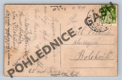 Pohlednice Říčany celkový pohled 1918 (M1818)