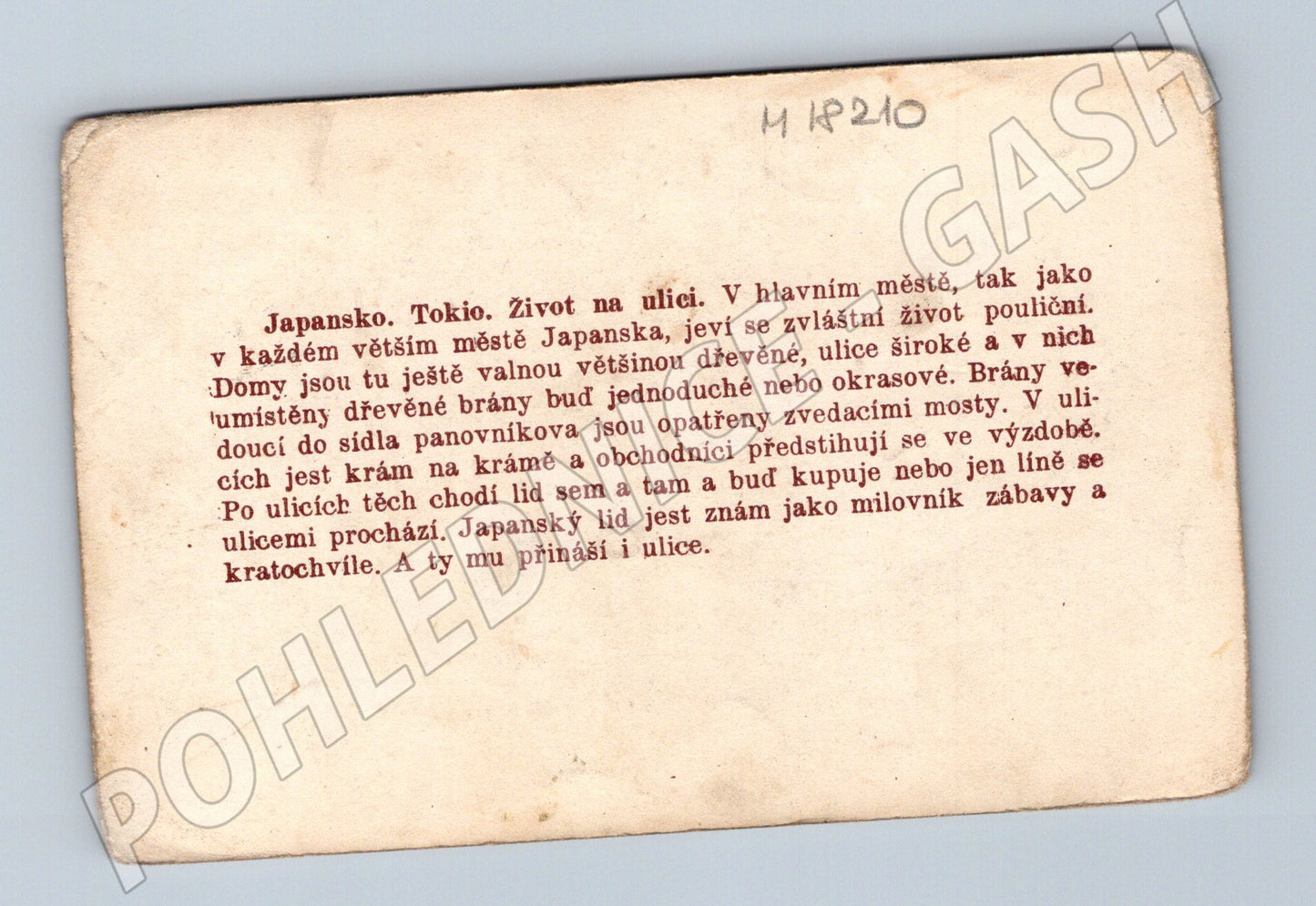 Pohlednice Tokio život na ulici stará Japonsko (M18210)