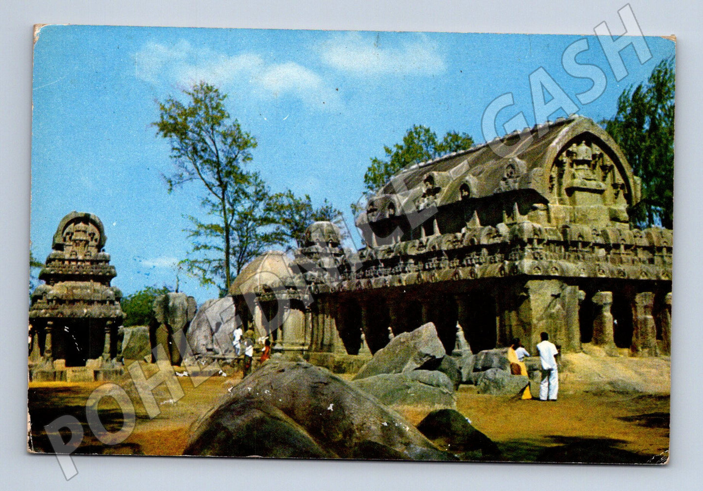 Pohlednice Indie Mahabalipuram chrámové vozy 1967 (M18215)