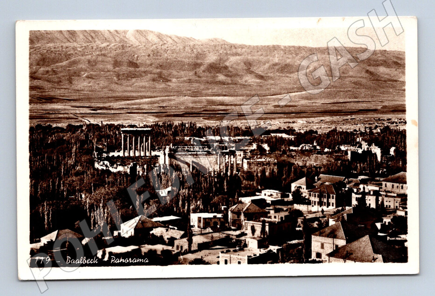 Pohlednice Baalbek Libanon panoráma antické chrámy (M18216)